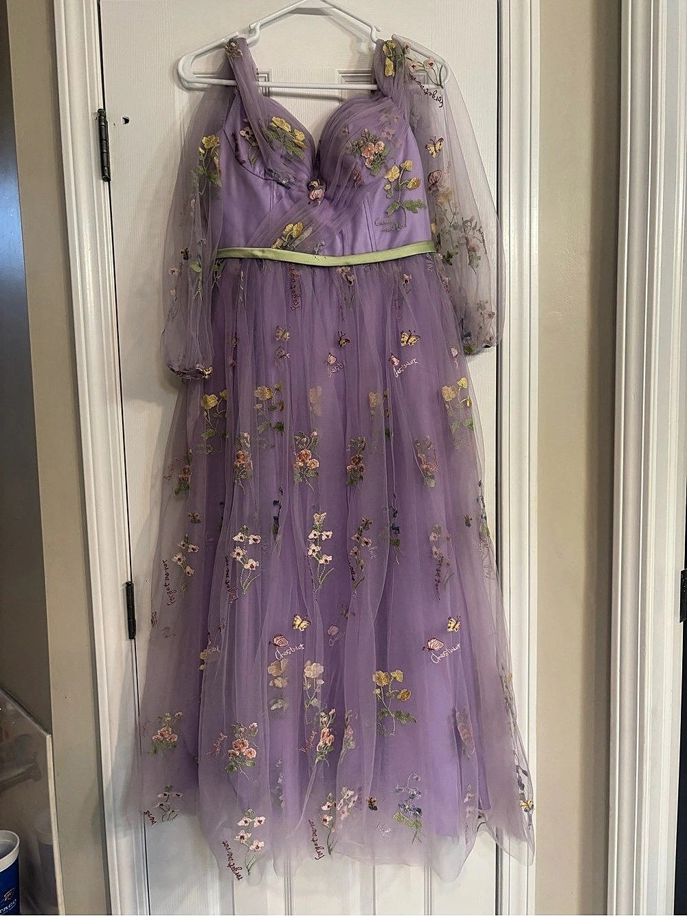 Teuta Matoshi Violet Blooms Terrace Dress Purple Floral Maxi Dress